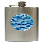 Blue Waves Abstract Series No5 Hip Flask (6 oz)
