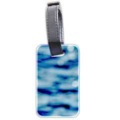 Blue Waves Abstract Series No5 Luggage Tag (two sides) from ArtsNow.com Back