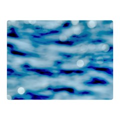 Blue Waves Abstract Series No5 Double Sided Flano Blanket (Mini)  from ArtsNow.com 35 x27  Blanket Front