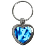 Blue Abstract 2 Key Chain (Heart)