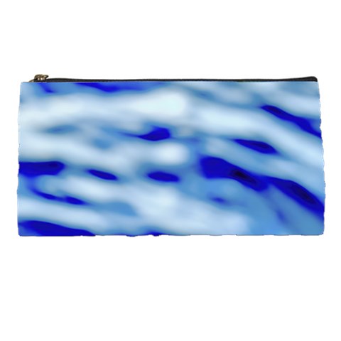 Blue Waves Abstract Series No10 Pencil Case from ArtsNow.com Front
