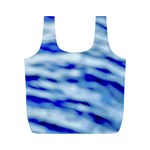 Blue Waves Abstract Series No10 Full Print Recycle Bag (M)