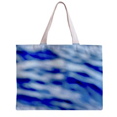Blue Waves Abstract Series No10 Zipper Mini Tote Bag from ArtsNow.com Front