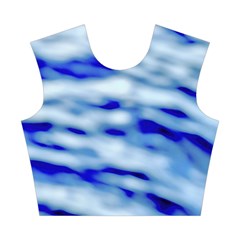 Blue Waves Abstract Series No10 Cotton Crop Top from ArtsNow.com Front
