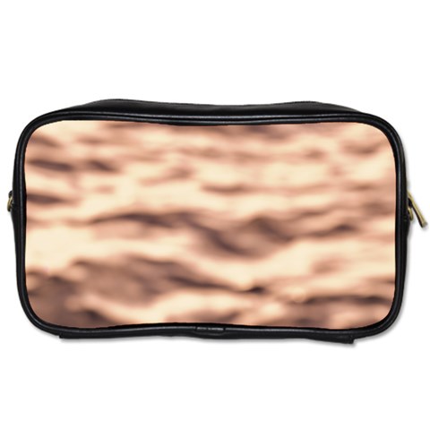 Pink  Waves Abstract Series No6 Toiletries Bag (Two Sides) from ArtsNow.com Front