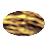 Yellow  Waves Abstract Series No10 Oval Magnet