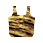 Yellow  Waves Abstract Series No10 Full Print Recycle Bag (S)