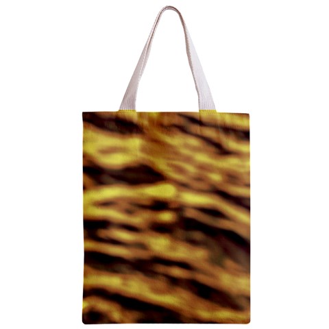 Yellow  Waves Abstract Series No10 Zipper Classic Tote Bag from ArtsNow.com Front