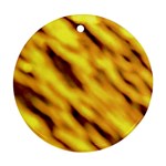 Yellow  Waves Abstract Series No8 Ornament (Round)