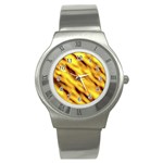 Yellow  Waves Abstract Series No8 Stainless Steel Watch