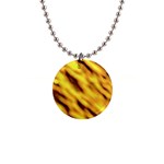 Yellow  Waves Abstract Series No8 1  Button Necklace