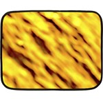 Yellow  Waves Abstract Series No8 Fleece Blanket (Mini)
