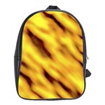 Yellow  Waves Abstract Series No8 School Bag (XL)