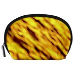 Yellow  Waves Abstract Series No8 Accessory Pouch (Large)