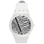 Cycas Leaf The Shadows Round Plastic Sport Watch (M)