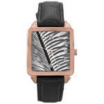 Cycas Leaf The Shadows Rose Gold Leather Watch 