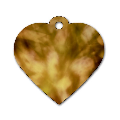 Orange Papyrus Abstract Dog Tag Heart (One Side) from ArtsNow.com Front