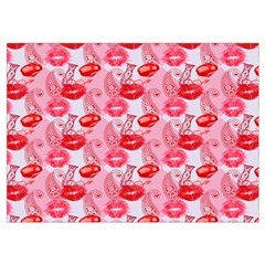 Rose Lips Wristlet Pouch Bag (Small) from ArtsNow.com Belt Loop