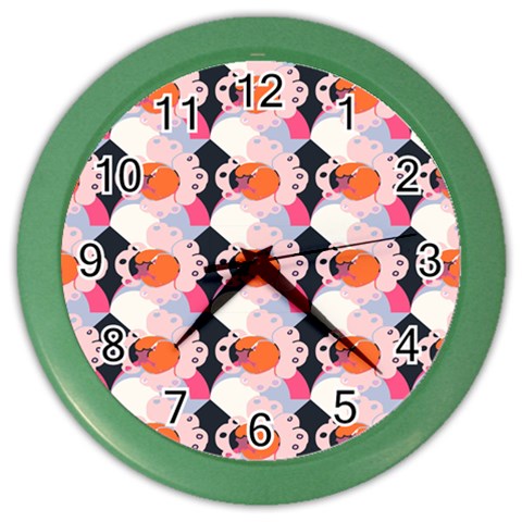 Digi Anim Color Wall Clock from ArtsNow.com Front