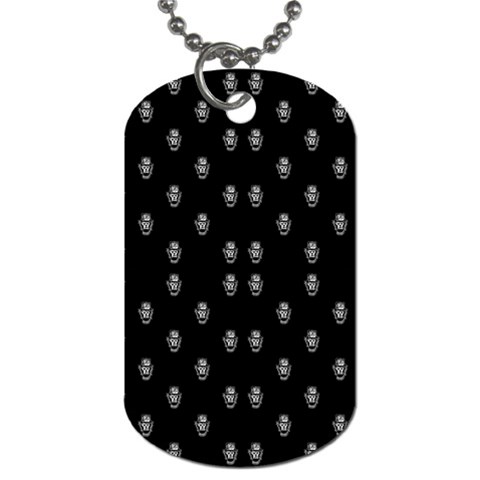 Black And White Sketchy Man Portrait Pattern Dog Tag (Two Sides) from ArtsNow.com Front