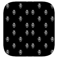 Black And White Sketchy Man Portrait Pattern Toiletries Pouch from ArtsNow.com Side Left