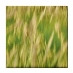 Golden Grass Abstract Tile Coaster