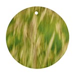 Golden Grass Abstract Round Ornament (Two Sides)