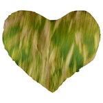 Golden Grass Abstract Large 19  Premium Heart Shape Cushions