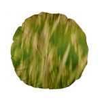 Golden Grass Abstract Standard 15  Premium Flano Round Cushions