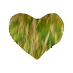 Golden Grass Abstract Standard 16  Premium Flano Heart Shape Cushions