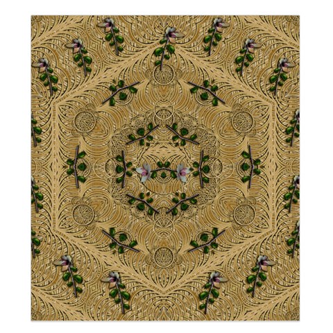 Wood Art With Beautiful Flowers And Leaves Mandala Duvet Cover (King Size) from ArtsNow.com Duvet Quilt