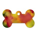 Flower Abstract Dog Tag Bone (One Side)