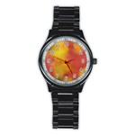 Flower Abstract Stainless Steel Round Watch