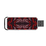 Floral folk damask pattern Fantasy flowers Floral geometric fantasy Portable USB Flash (Two Sides)