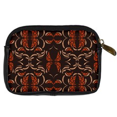 Floral folk damask pattern Fantasy flowers Floral geometric fantasy Digital Camera Leather Case from ArtsNow.com Back