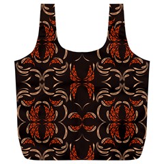 Floral folk damask pattern Fantasy flowers Floral geometric fantasy Full Print Recycle Bag (XL) from ArtsNow.com Back