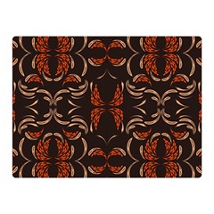 Floral folk damask pattern Fantasy flowers Floral geometric fantasy Double Sided Flano Blanket (Mini)  from ArtsNow.com 35 x27  Blanket Front