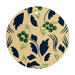 Folk flowers print Floral pattern Ethnic art Ornament (Round)