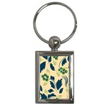 Folk flowers print Floral pattern Ethnic art Key Chain (Rectangle)