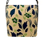 Folk flowers print Floral pattern Ethnic art Flap Closure Messenger Bag (L)