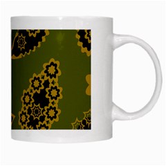 Floral pattern paisley style Paisley print. Doodle background White Mugs from ArtsNow.com Right