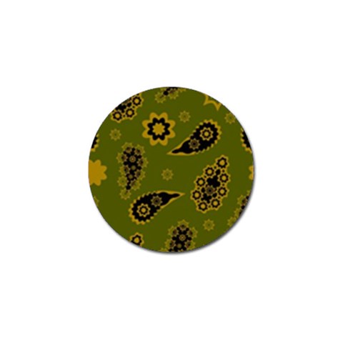 Floral pattern paisley style Paisley print. Doodle background Golf Ball Marker from ArtsNow.com Front