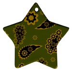 Floral pattern paisley style Paisley print. Doodle background Star Ornament (Two Sides)