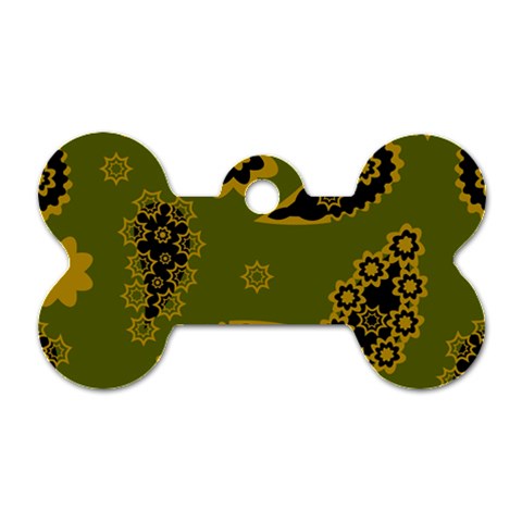 Floral pattern paisley style Paisley print. Doodle background Dog Tag Bone (One Side) from ArtsNow.com Front