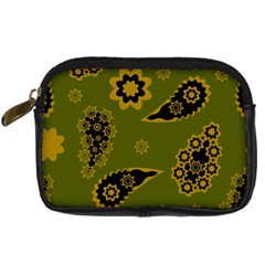 Floral pattern paisley style Paisley print. Doodle background Digital Camera Leather Case from ArtsNow.com Front
