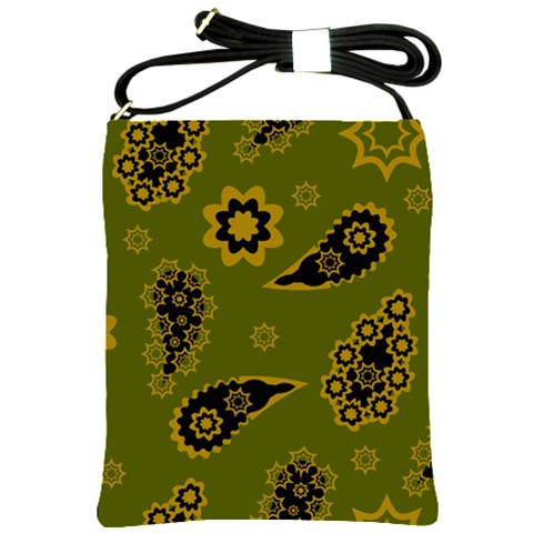 Floral pattern paisley style Paisley print. Doodle background Shoulder Sling Bag from ArtsNow.com Front