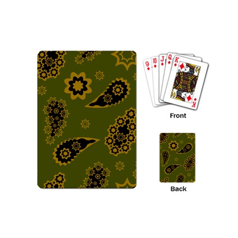 Floral pattern paisley style Paisley print. Doodle background Playing Cards Single Design (Mini) from ArtsNow.com Back