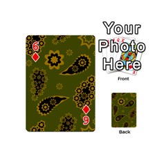 Floral pattern paisley style Paisley print. Doodle background Playing Cards 54 Designs (Mini) from ArtsNow.com Front - Diamond6