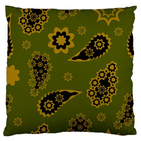 Floral pattern paisley style Paisley print. Doodle background Large Flano Cushion Case (One Side) from ArtsNow.com Front