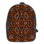 Floral pattern paisley style Paisley print. Doodle background School Bag (Large)